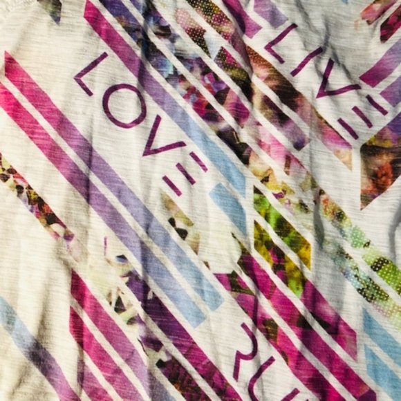 LIVE LOVE DREAM RUN Cute Spellout Striped Tank Top - Picture 2 of 8